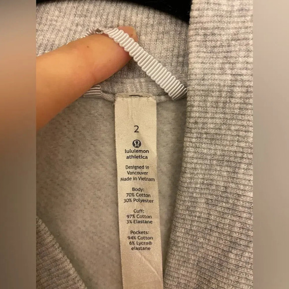 Lululemon Back To It Wrap Sweater Heathered Vapor Size 2 - Picture 7 of 9